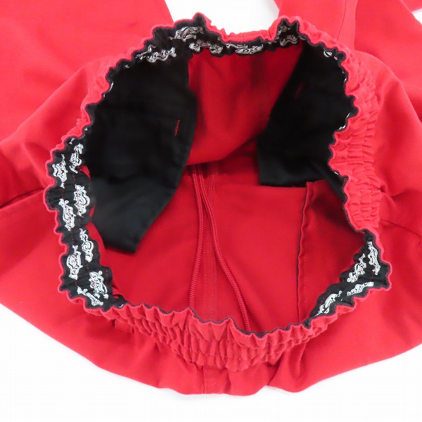 実際に弊社で買取させて頂いたdickies/ディッキーズ ムラサキスポーツ別注 ダブルニーシェフパンツ カラーパンツ レッド 14764500/Mの画像 4枚目