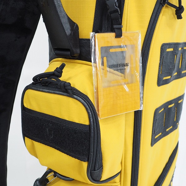 実際に弊社で買取させて頂いたBRIEFING/ブリーフィング CR-9 FD RIP MUSTARD 8.5型 4分割 スタンド式キャディバッグ イエローの画像 5枚目