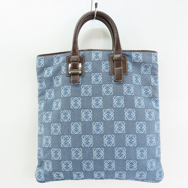 実際に弊社で買取させて頂いたLOEWE/ロエベ リピートアナグラム デニム トートバッグ