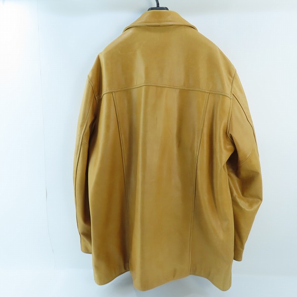 実際に弊社で買取させて頂いたSchott/ショット レザー ダブル Pコート/XXLの画像 1枚目