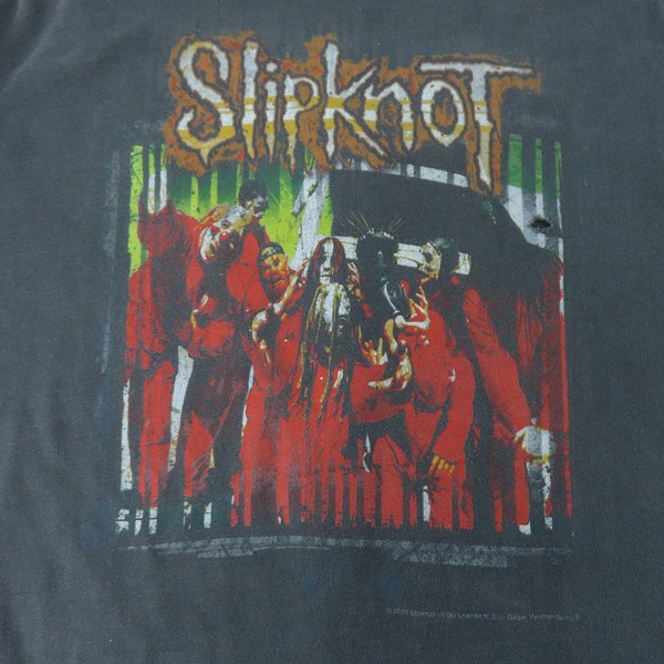 実際に弊社で買取させて頂いたSLIPKNOT/スリップノット 2000 Hanes2枚タグボディ/ヴィンテージ 半袖Tシャツ Lの画像 4枚目