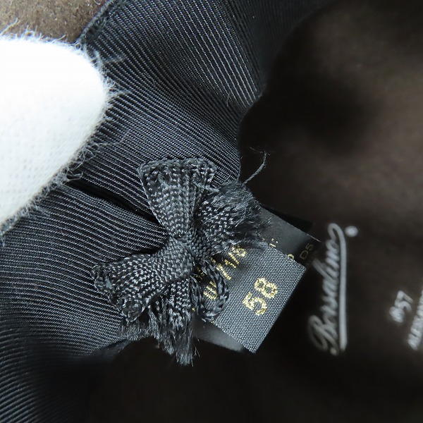 実際に弊社で買取させて頂いたBORSALINO/ボルサリーノ イタリア製 中折れハット 15122/58の画像 9枚目