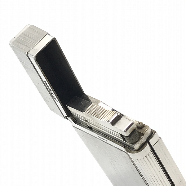 実際に弊社で買取させて頂いたS.T.Dupont/デュポン LIGNE 2/ライン2 ヘアライン パラディウム ガスライターの画像 5枚目