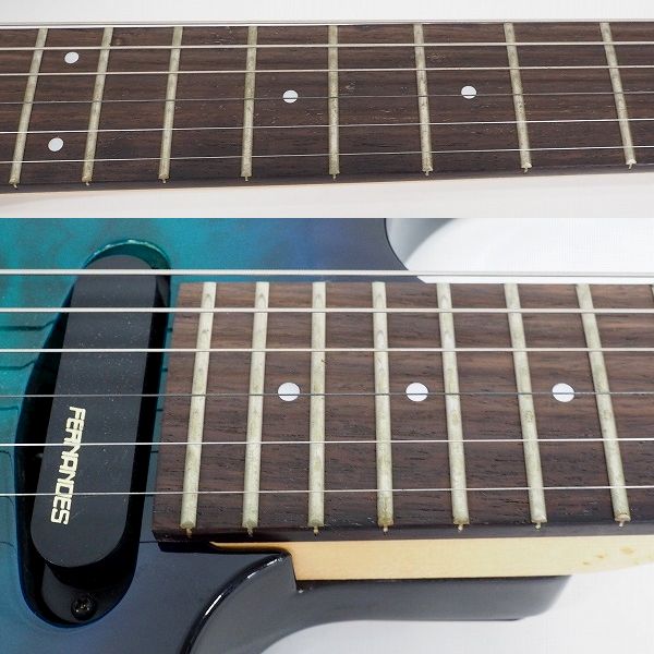 実際に弊社で買取させて頂いた★FERNANDES/フェルナンデス 型番不明 ストラトシェイプSSH エレキギター 日本製 ソフトケース付の画像 4枚目