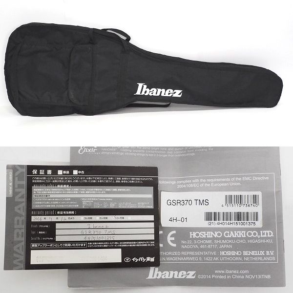 実際に弊社で買取させて頂いた★Ibanez/アイバニーズ GSR370 TMS 4弦エレキベース ソフトケース付の画像 9枚目