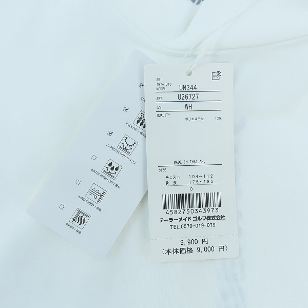 実際に弊社で買取させて頂いた【未使用】TaylorMade/テーラーメイド バックプリント S/S モック Tシャツ UN344/Oの画像 5枚目