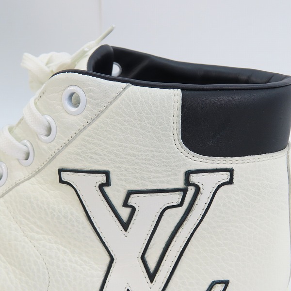 実際に弊社で買取させて頂いたLouis Vuitton/ルイヴィトン サニーサイドライン LVロゴ ハイカット レザー スニーカー MS1102 /7.5の画像 7枚目