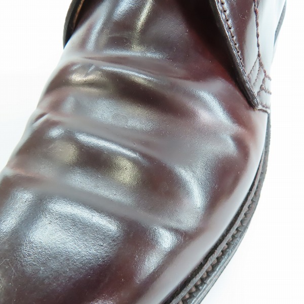 実際に弊社で買取させて頂いたALDEN/オールデン コードバン チャッカ レザーブーツ/シューズ 1339/7 シューツリー付きの画像 6枚目
