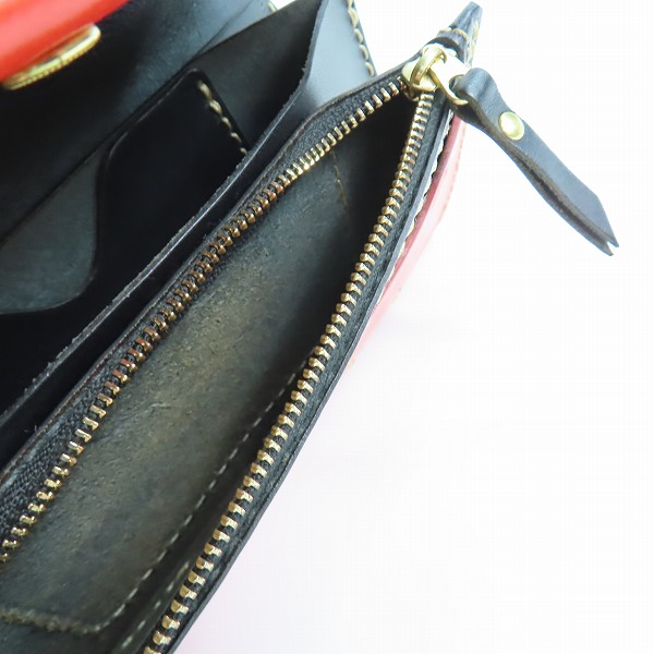 実際に弊社で買取させて頂いたHERZ/ヘルツ ホック留めジャバラ長財布/ロングウォレットの画像 5枚目