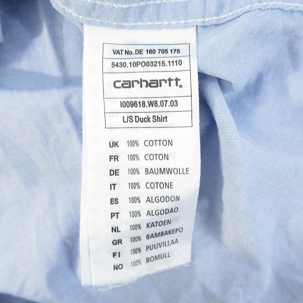 実際に弊社で買取させて頂いたCarhartt/カーハート L/S Duck shirt ダッグシャツ L の画像 6枚目