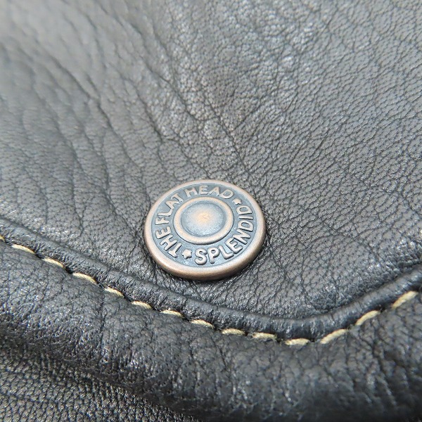 実際に弊社で買取させて頂いたTHE FLAT HEAD/フラットヘッド ディアスキン レザーベスト FN-LV-DV001/44の画像 7枚目