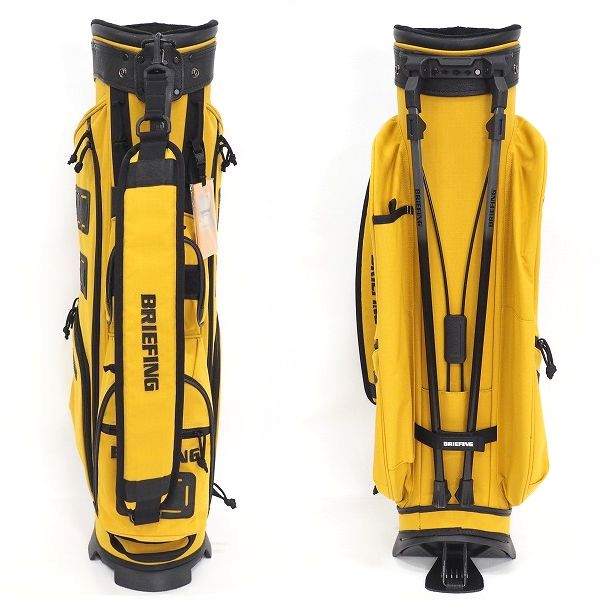 実際に弊社で買取させて頂いたBRIEFING/ブリーフィング CR-9 FD RIP MUSTARD 8.5型 4分割 スタンド式キャディバッグ イエローの画像 2枚目