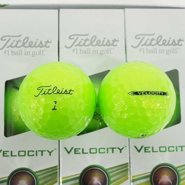 実際に弊社で買取させて頂いた【未使用】Titleist/タイトリスト VELOCITY/ベロシティ ゴルフボール GREEN/グリーン 1ダース の画像 1枚目