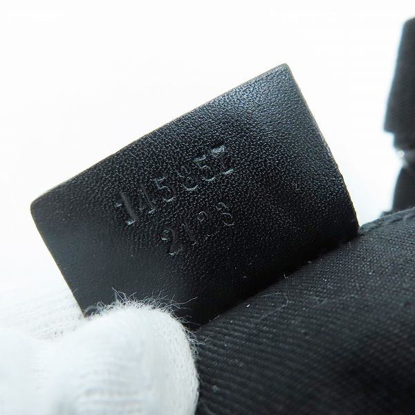 実際に弊社で買取させて頂いたGUCCI/グッチ GG キャンバス パンチング ショルダーバッグ ブラックの画像 6枚目