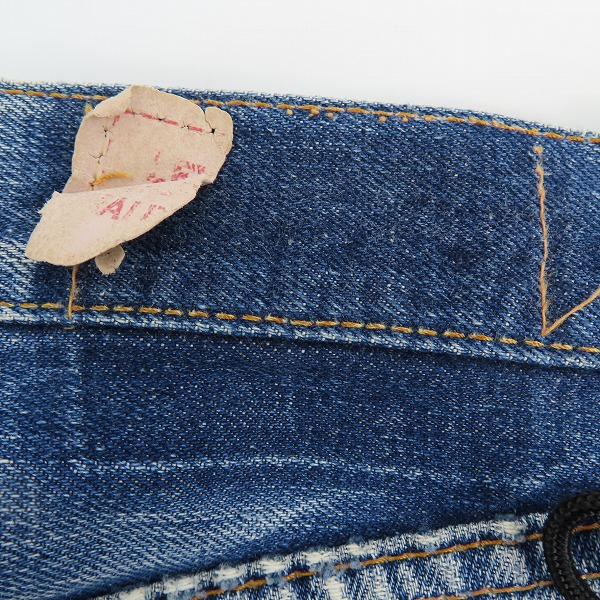 実際に弊社で買取させて頂いた【難有り】Levi's/リーバイス 501 刻印6/点々/ビッグE/足長R ヴィンテージ デニムパンツの画像 3枚目