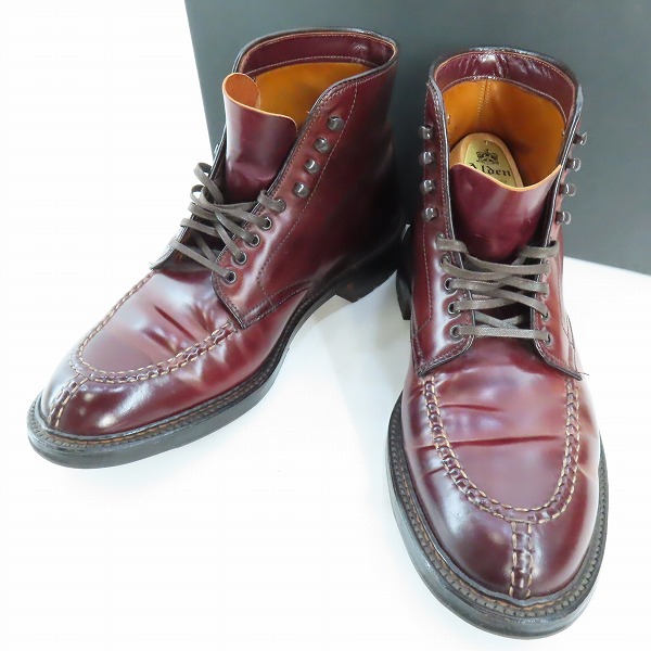 実際に弊社で買取させて頂いたALDEN/オールデン ハワイアンタンカーブーツ/シューズ コードバン 純正シューツリー付き 4020HC/8.5D