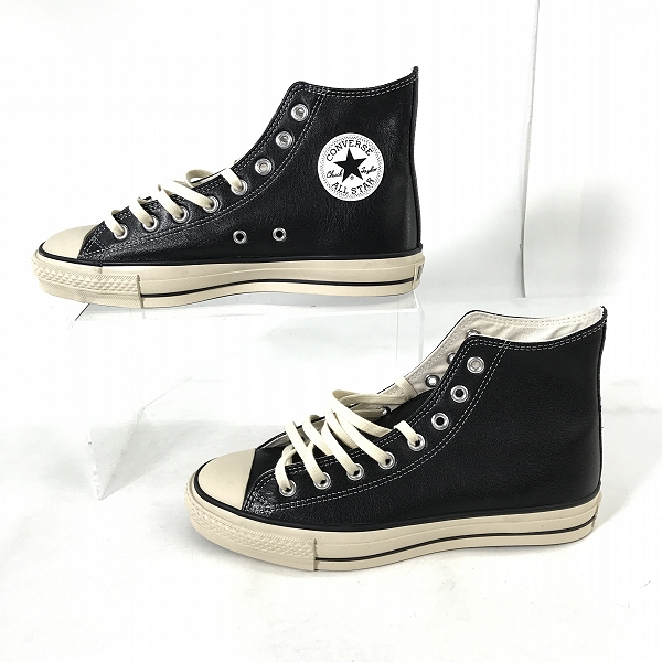 実際に弊社で買取させて頂いたCONVERSE/コンバース LEA ALL STAR J HI レザー オールスター 日本製 8.5の画像 3枚目