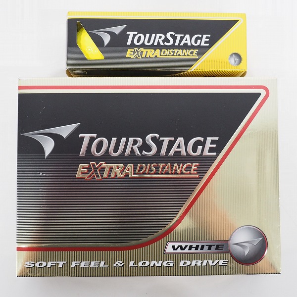 実際に弊社で買取させて頂いた【未使用】ブリヂストン TOURSTAGE/ツアーステージ EXTRA DISTANCE ゴルフボール ホワイト・イエロー 計15個の画像 3枚目