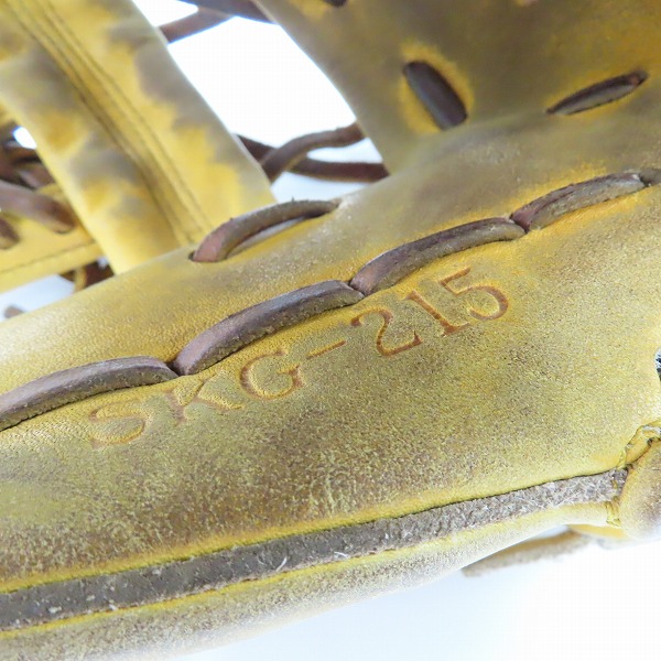 実際に弊社で買取させて頂いたHi-Gold/ハイゴールド Special Order 硬式 右投げ 内野手用 グローブ SKG-215の画像 5枚目