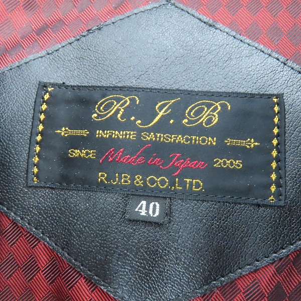 実際に弊社で買取させて頂いたR.J.B FLAT HEAD/フラットヘッド フーディ ラムレザー ダウンジャケット/40の画像 3枚目