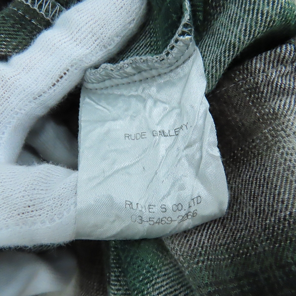 実際に弊社で買取させて頂いたRUDE GALLERY/ルードギャラリー チェック シャツ/2の画像 3枚目