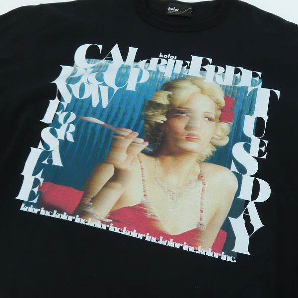 実際に弊社で買取させて頂いたkolor/カラー レディプリント 半袖Tシャツ 23WCM-T09208/2の画像 3枚目