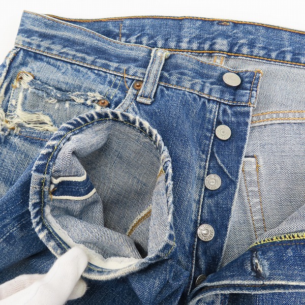 実際に弊社で買取させて頂いた【難有り】Levi's/リーバイス 501 刻印6/点々/ビッグE/足長R ヴィンテージ デニムパンツの画像 2枚目