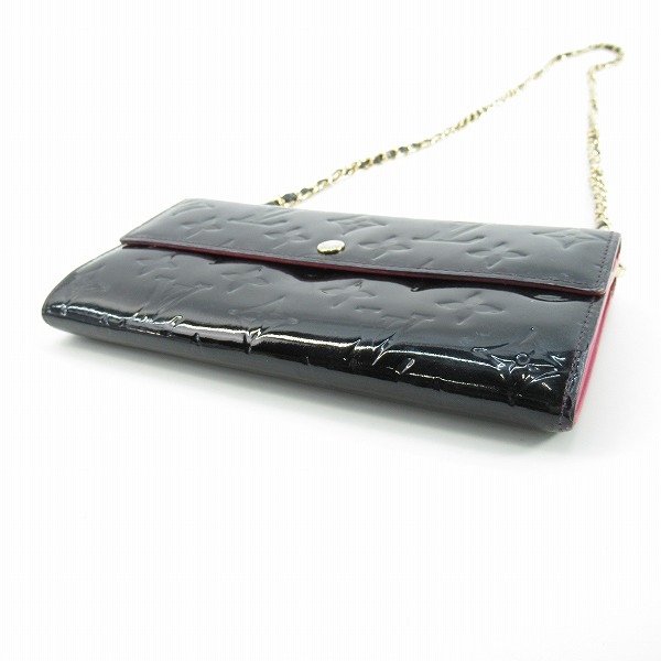 実際に弊社で買取させて頂いたLOUIS VUITTON/ルイヴィトン ヴェルニ モノグラム チェーン ウォレット財布の画像 3枚目