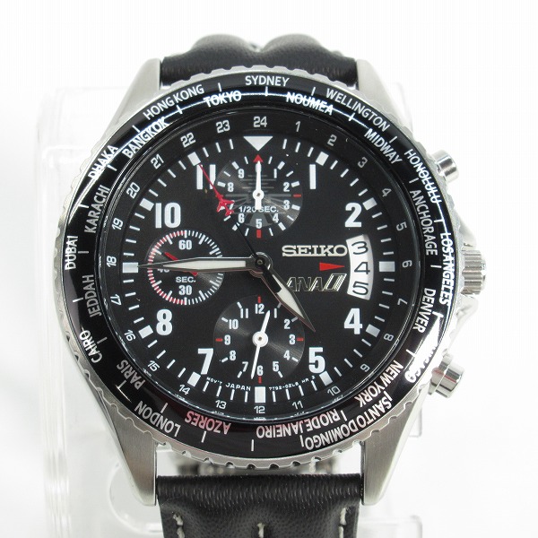 実際に弊社で買取させて頂いたseiko/セイコー ANA クロノグラフ クウォーツ時計 7T92-0VG0