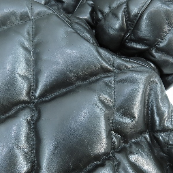 実際に弊社で買取させて頂いたBACKLASH/バックラッシュ レザー ハイネック ダウン ベスト 1526-01/Sの画像 8枚目