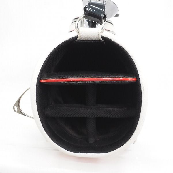 実際に弊社で買取させて頂いた【フード無し】HONMA/ホンマ/本間 CB-1810 ゴルフ モグラアクセント 5分割 キャディバッグ トリコロールの画像 3枚目