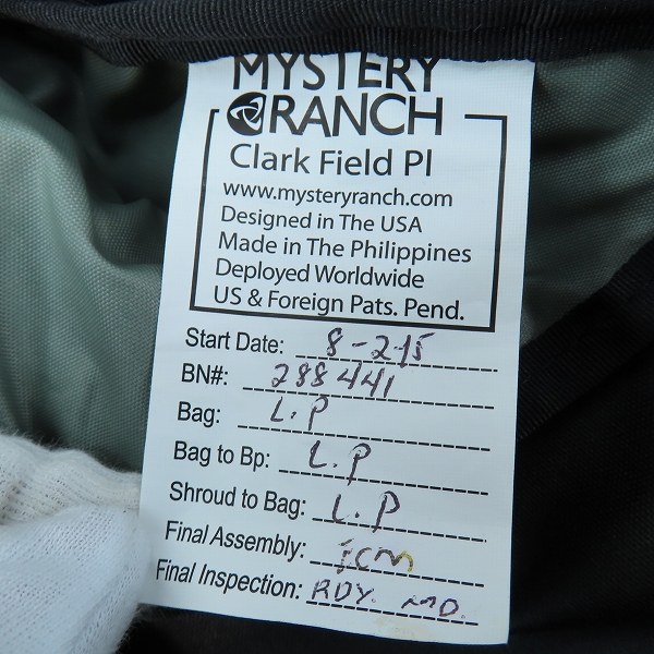 実際に弊社で買取させて頂いたMYSTERY RANCH/ミステリーランチ ASAP/エイサップ リュック/バックパックの画像 5枚目