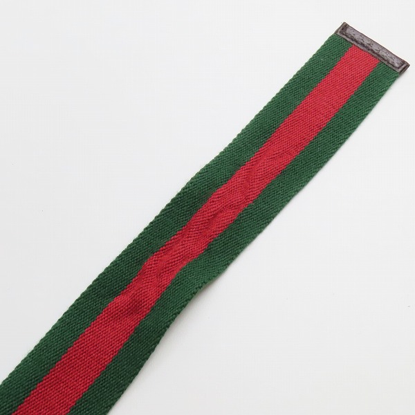 実際に弊社で買取させて頂いたGUCCI/グッチ シェリーラインダブルリングキャンバスベルト 146435の画像 5枚目