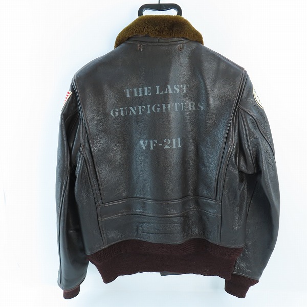 実際に弊社で買取させて頂いたBUZZ RICKSON'S/バズリクソンズ Type G-1 レザーフライトジャケット パッチ付き BR80314/40の画像 1枚目