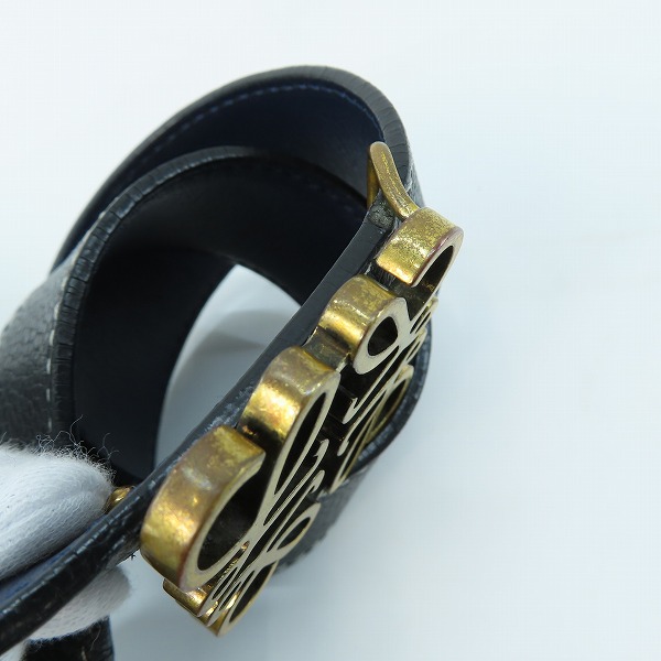 実際に弊社で買取させて頂いたLOEWE/ロエベ アナグラムロゴ レザーベルト 85/34の画像 7枚目