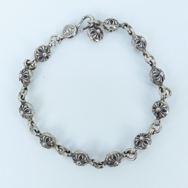 実際に弊社で買取させて頂いたCHROME HEARTS/クロムハーツ #1 クロスボール ブレスレット 12リンクの画像 1枚目