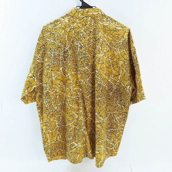 実際に弊社で買取させて頂いたTENDERLOIN/テンダーロイン SHT AS S/S YELLOW アブストラクト 半袖シャツ/Mの画像 1枚目