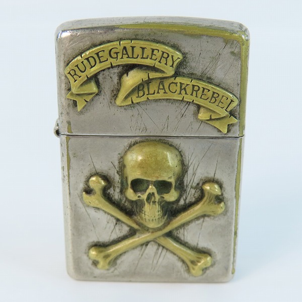 実際に弊社で買取させて頂いたZIPPO/ジッポ RUDE GALLERY/ルードギャラリー CHAOS DESIGN スカル 2008年製