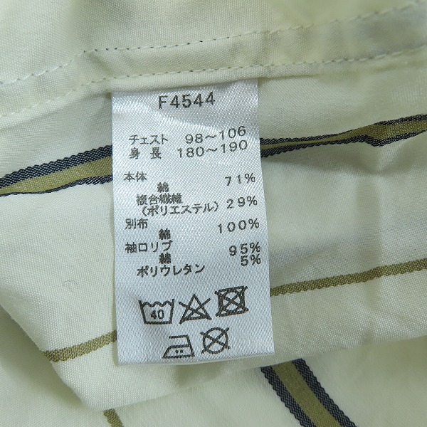 実際に弊社で買取させて頂いたFRED PERRY/フレッドペリー 胸刺繍 ストライプシャツ 長袖 ボタンシャツ F4544/Lの画像 4枚目