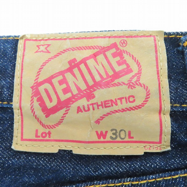 実際に弊社で買取させて頂いたDENIME /ドゥニーム ストレート デニムパンツ D021C 1501-274/W30の画像 2枚目