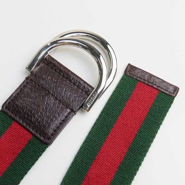 実際に弊社で買取させて頂いたGUCCI/グッチ シェリーラインダブルリングキャンバスベルト 146435の画像 1枚目