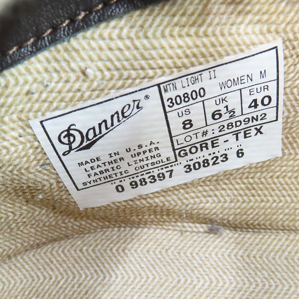 実際に弊社で買取させて頂いたDANNER/ダナー MOUNTAIN LIGHT 2/マウンテンライト 2 GORE-TEX ブーツ/30800/8の画像 5枚目
