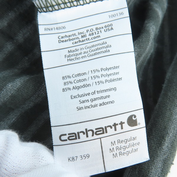 実際に弊社で買取させて頂いたCarhartt/カーハート ORIGINAL FIT 胸ポケット ボーダー Tシャツ K87 /Mの画像 3枚目