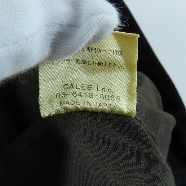 実際に弊社で買取させて頂いたCALEE/キャリー ジップアップ シャツ/ジャケット/Lの画像 5枚目