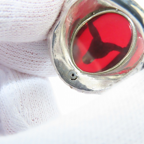 実際に弊社で買取させて頂いたALEX STREETER/アレックスストリーター BAPHOMET RING RED/バフォメット リング レッド/14号の画像 6枚目