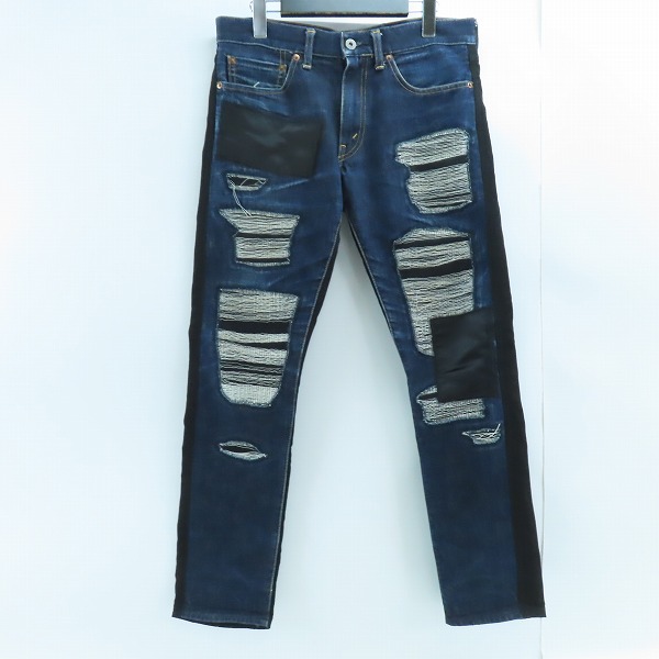 実際に弊社で買取させて頂いた【難有り】JUNYA WATANABE COMME des GARCONS MAN/ジュンヤワタナベ コムデギャルソンマン パッチワーク 切替デニムパンツ S