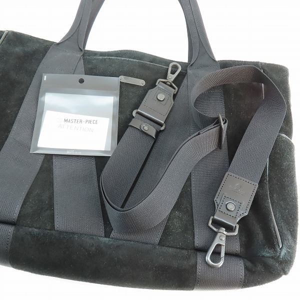 実際に弊社で買取させて頂いたmaster-piece/MSPC/マスターピース スエードレザー 2WAY ショルダーバッグ/トートバッグ 601000の画像 8枚目