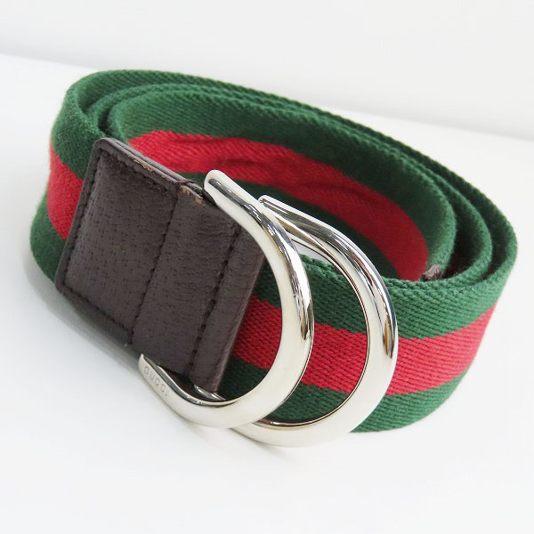 実際に弊社で買取させて頂いたGUCCI/グッチ シェリーラインダブルリングキャンバスベルト 146435