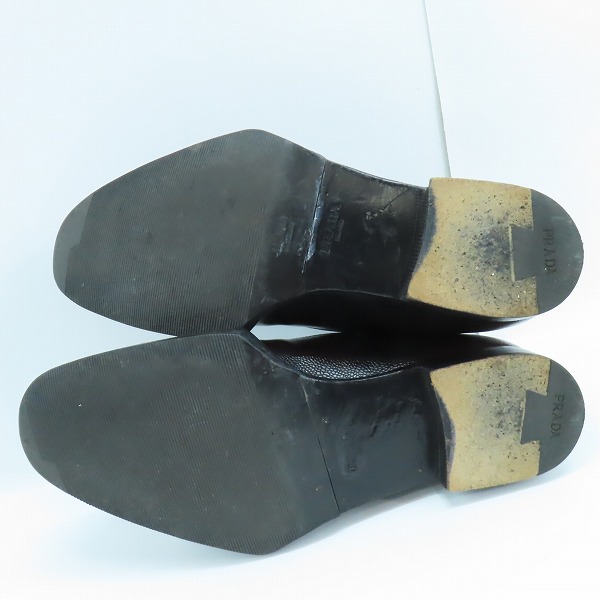 実際に弊社で買取させて頂いたPRADA/プラダ サイドゴア レザーブーツ/7の画像 2枚目