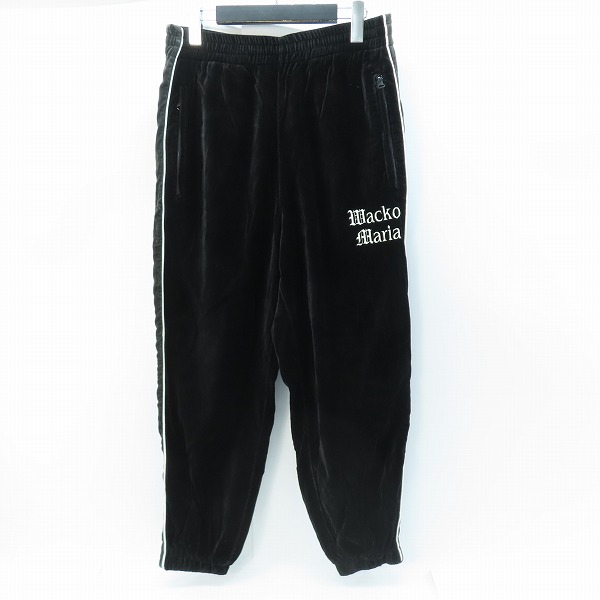 実際に弊社で買取させて頂いたWACKO MARIA/ワコマリア 23FW VELVET TRACK PANTS/ロゴ刺繍 ベロア トラック パンツ/ジャージ/M